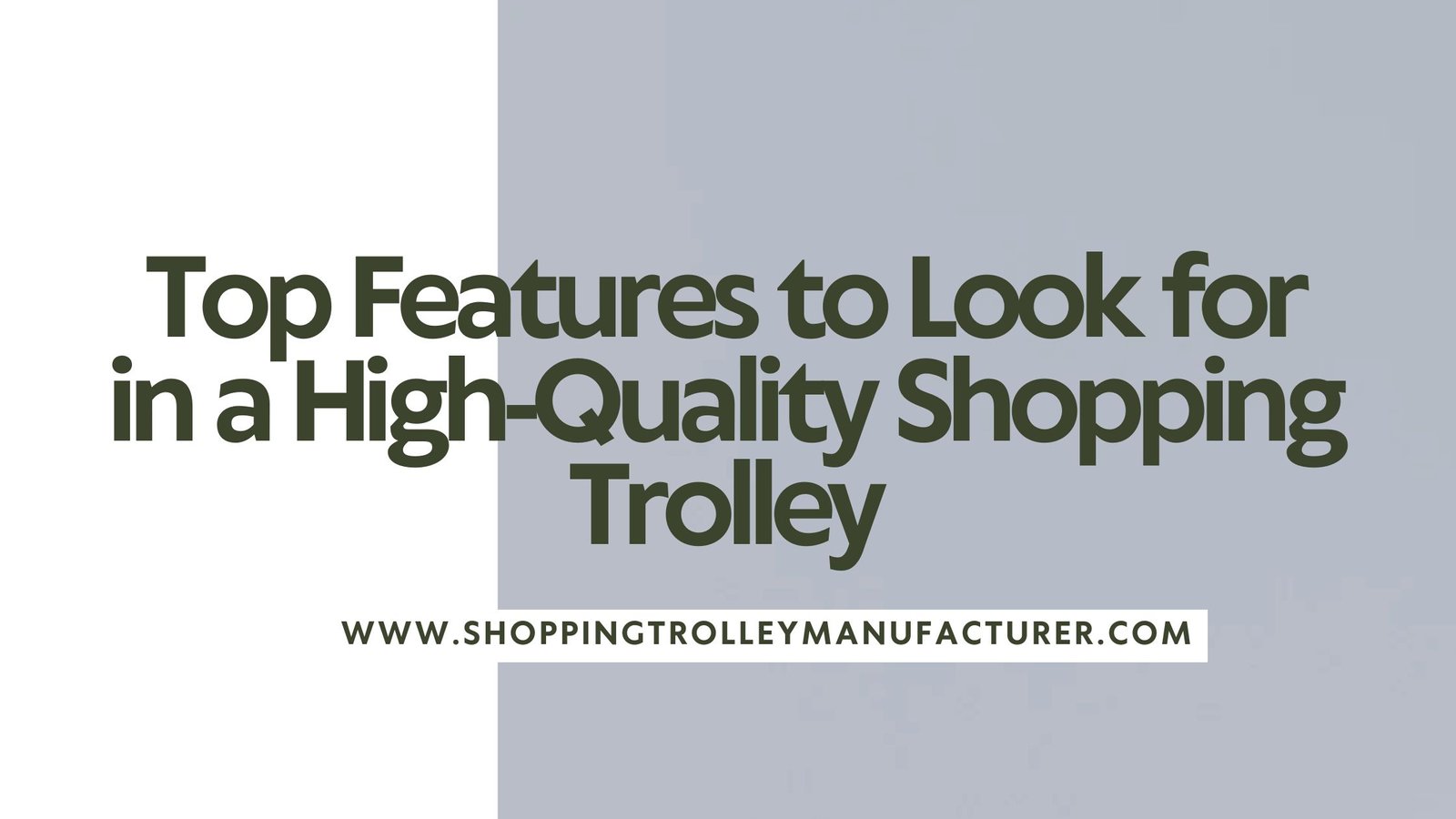 Shopping Trolley Manufacturer