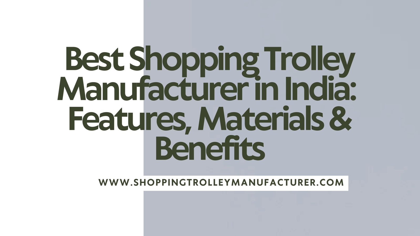 Shopping Trolley Manufacturer